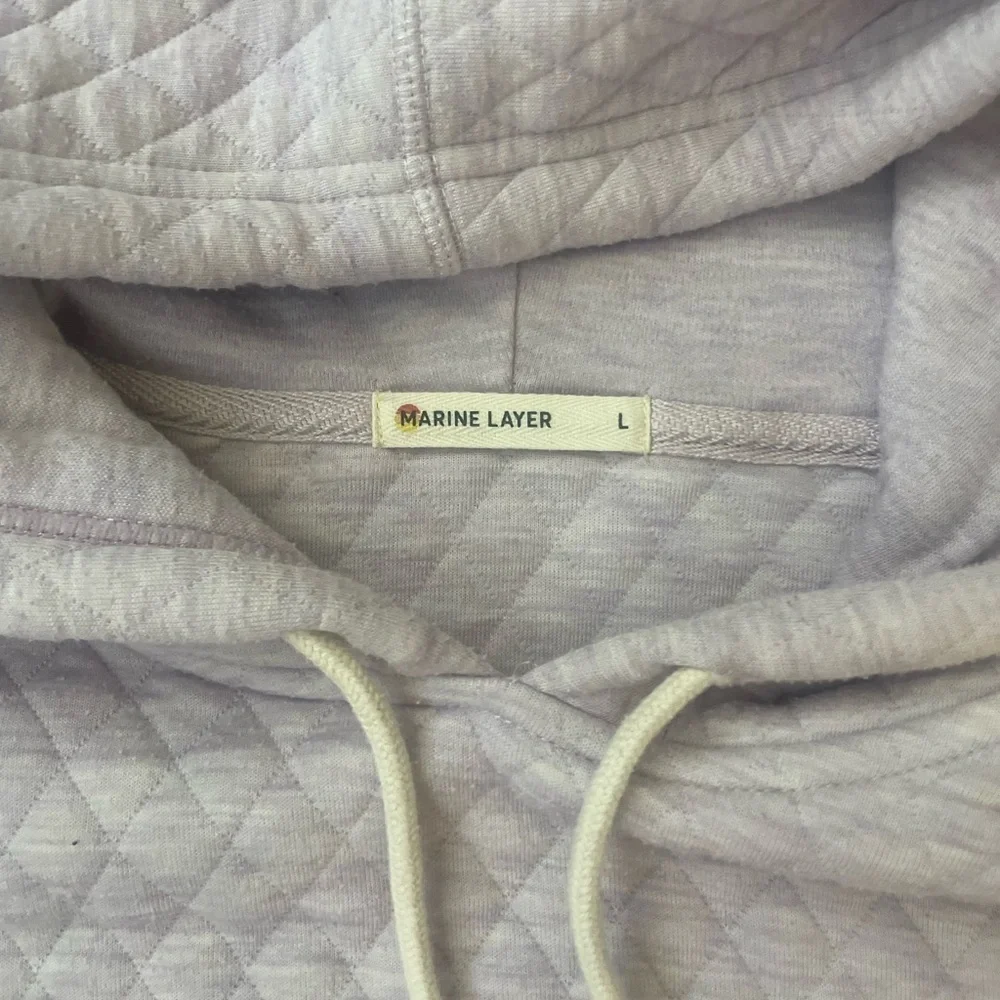 Marine Layer Corbet Lavender Quilted Hooded Sweatshirt - Picture 5 of 9